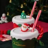 FLCLCPMG0052-0054-06 Creative Christmas Ceramic Mug High-End Vintage Coffee Cup Gift