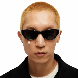 FLCLGS000006-0020-01 Pearl Earrings Sunglasses High-End Trendy Unique Sun Glasses