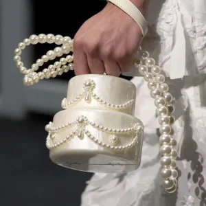 FLPO0050 Pearl Cake-Shaped Handbag