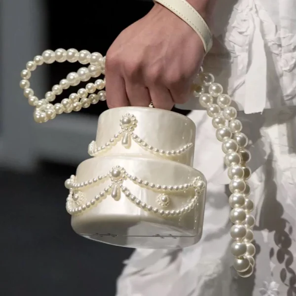 FLPO0050 Pearl Cake-Shaped Handbag
