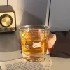 Cartoon Creative Pet Pattern Glass Tumbler Cat Whiskey Glass