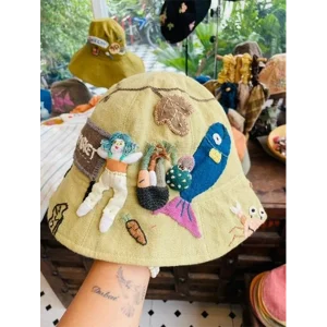 FLCF0099-0100-1 Patchwork Doll Handmade Hat