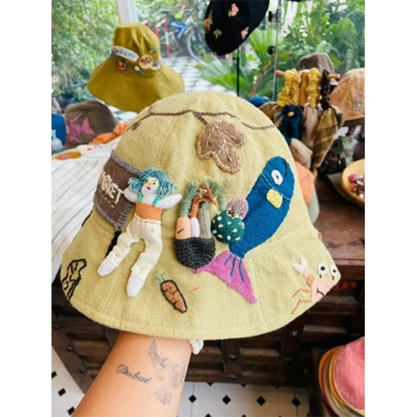 Patchwork Doll Handmade Hat