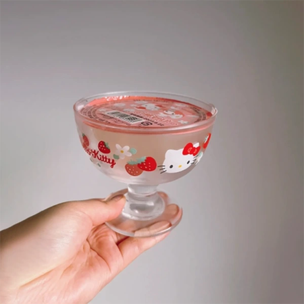 Hello Kitty Glass Dessert Goblet