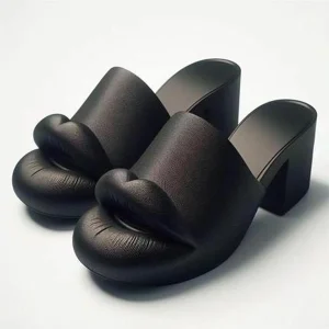 High Heel Slippers with Big Lips
