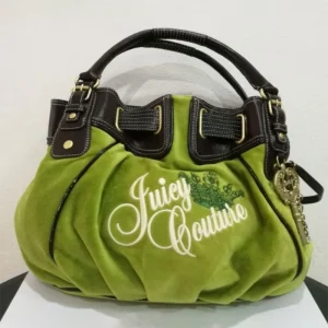 FLPO0036 Green Velvet Pumpkin Handbag