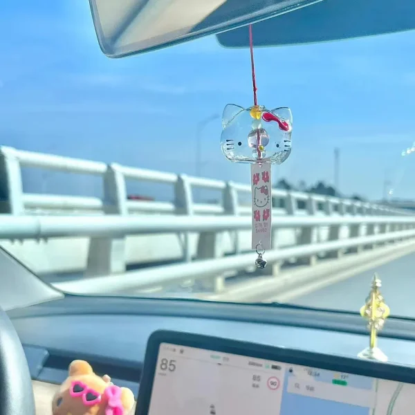 FLCDCD000010-01 Cute Cartoon Hello Kitty Car Interior Hanging Decoration Keychain