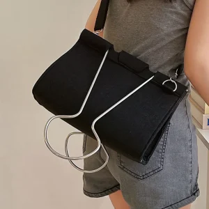 Quirky Binder Clip Shaped Tote Bag Large Capacity Crossbody