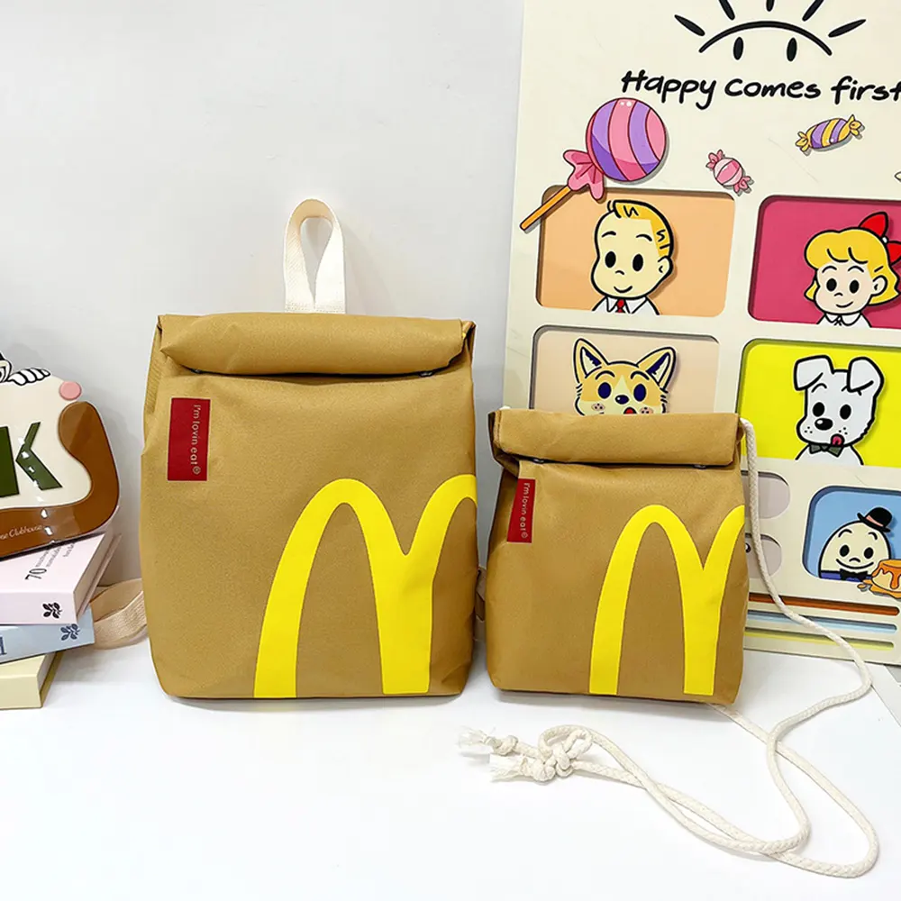 FLCBTS000009-0010-01 McDonald's Paper Bag Large Capacity Backpack Shoulder Bag