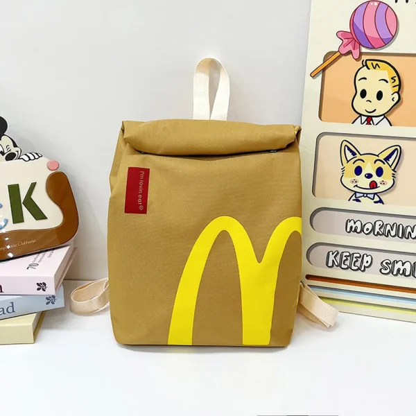 McDonald's Paper Bag Large Capacity Backpack Shoulder Bag