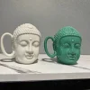 Creative Buddha Head Ceramic Mug Unique Gift Decorative Prop