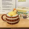Cute Capybara-Shaped Ceramic Mug Creative Water Cup Coffee