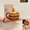 Cute Capybara-Shaped Ceramic Mug Creative Water Cup Coffee