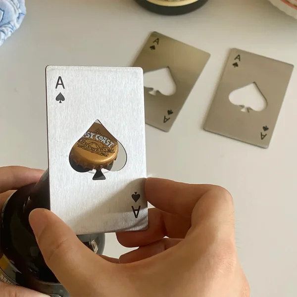 Creative Ace of Spades Playing Card Bottle Opener