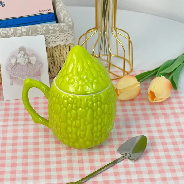 Creative Bitter Gourd Shaped Ceramic Mug