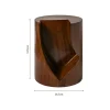Creative Tree Stump Shaped Stool Side Table with Book Storage