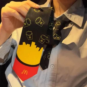 Creative McDonald's Manager French Fries Pattern Tie