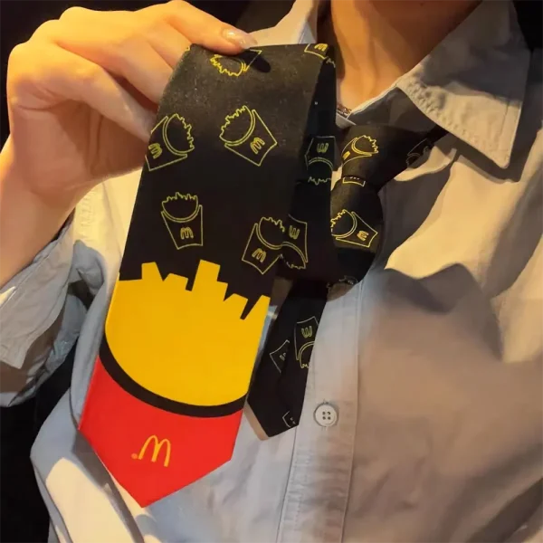Creative McDonald's Manager French Fries Pattern Tie