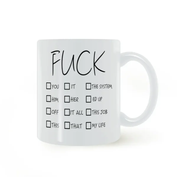 FLCLCPMG0046-03 Creative 'Fuck' Mood Mug Coffee Cup Water Cup