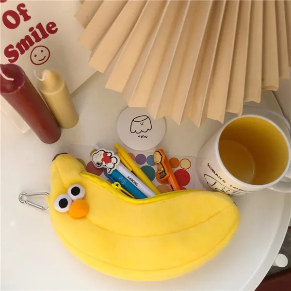 FLCBCLST0042 Cute Creative Banana Plush Storage Pouch Pen Case Lipstick Bag