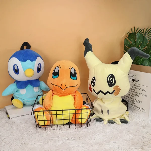 FLCBBP000022-0027-01 Pokémon Cartoon Plush Backpack Cute Anime Character 3D Bag
