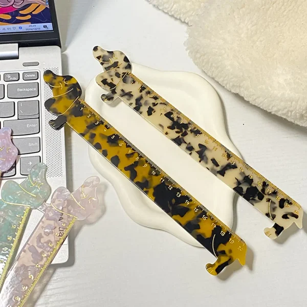 Cute and Fun Dachshund-Shaped Ruler Creative Stationery Tool