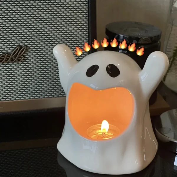 Cute Ghost Candle Holder Candle Cup Halloween Decoration