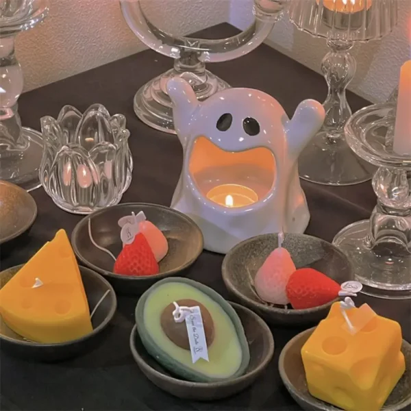 Cute Ghost Candle Holder Candle Cup Halloween Decoration