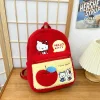 Cute Cartoon Hello Kitty Theme Plush Backpack Bag
