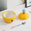 Doraemon Bell Ceramic Bowl Cute Cartoon Tableware Gift