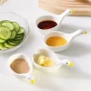 FLCHTK000031-04 Duck-Shaped Ceramic Dipping Sauce Dish 2-Piece Set