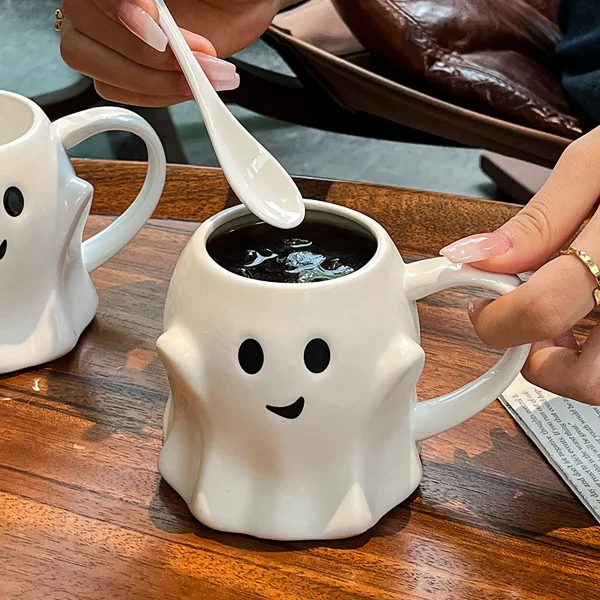 Halloween Gift Creative Cartoon Ghost Ceramic Mug Coffee Cup