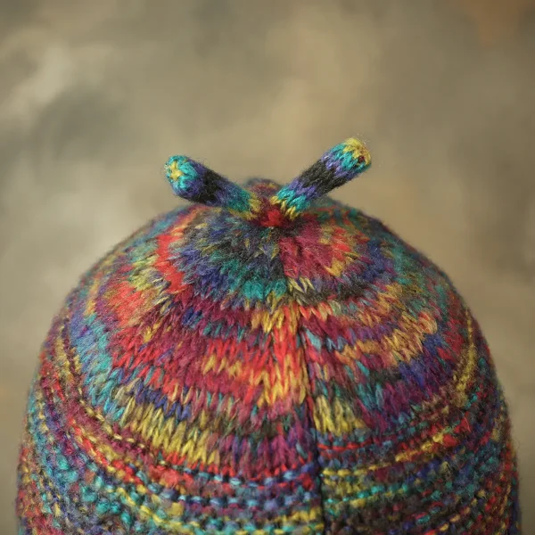 FLCAHH000021-0024-03 Vintage Street Style Color-Block Knit Hat Cute and Warm