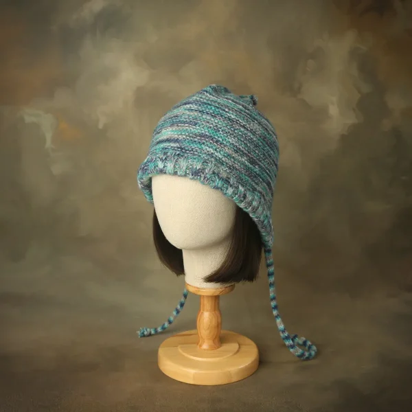 FLCAHH000022 Vintage Street Style Color-Block Knit Hat Cute and Warm