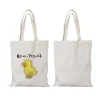 FLCBTSBP0034-0035-04 Quirky Blurry Duck Canvas Tote Bag Creative Hard to See Bag