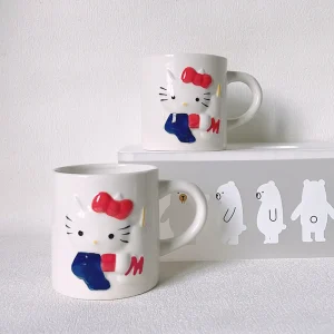 FLCLCPMG0036-01 Hello Kitty 3D Ceramic Mug Cute Cartoon Coffee Cup Water Mug