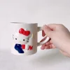 Hello Kitty 3D Ceramic Mug Cute Cartoon Coffee Cup Water Mug