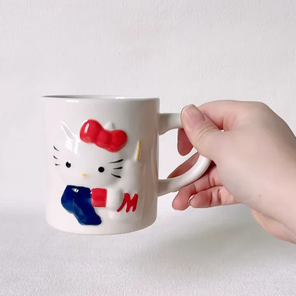 Hello Kitty 3D Ceramic Mug Cute Cartoon Coffee Cup Water Mug