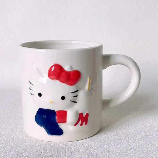 Hello Kitty 3D Ceramic Mug Cute Cartoon Coffee Cup Water Mug