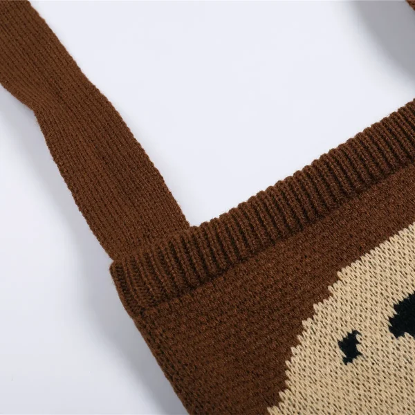 Cute Otter Knitted Crossbody Bag Woven Shoulder Bag