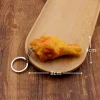 Creative Realistic Fried Chicken Wing Model Keychain Necklace