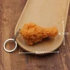 Creative Realistic Fried Chicken Wing Model Keychain Necklace
