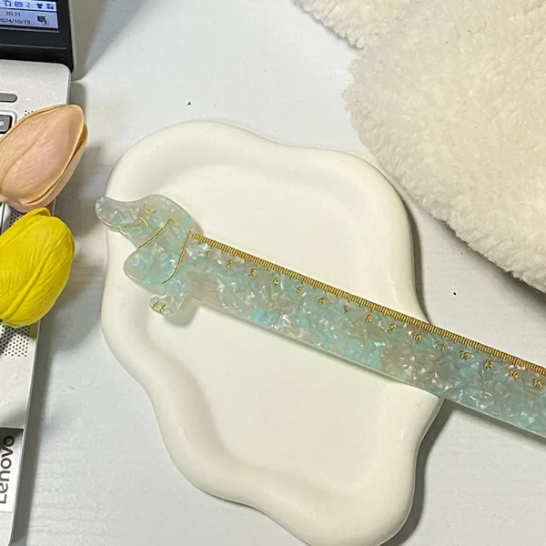 Cute and Fun Dachshund-Shaped Ruler Creative Stationery Tool