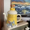 Tom and Jerry-Themed White Ceramic Teapot Water Kettle
