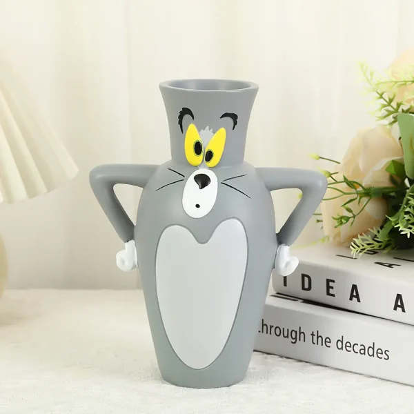 FLCLCPMG0028-02 Cartoon Tom and Jerry Deformed Tom Resin Vase Home Decor