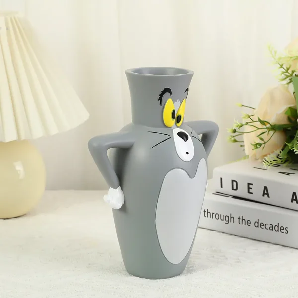 FLCLCPMG0028-04 Cartoon Tom and Jerry Deformed Tom Resin Vase Home Decor