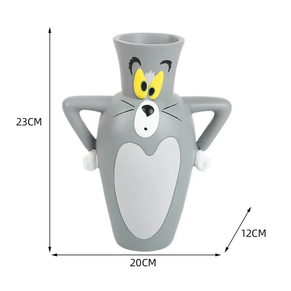 FLCLCPMG0028-05 Cartoon Tom and Jerry Deformed Tom Resin Vase Home Decor