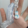 Winter Snowman Pendant Keychain Phone Charm