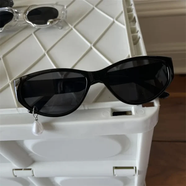 FLCLGS000007 Pearl Earrings Sunglasses High-End Trendy Unique Sun Glasses