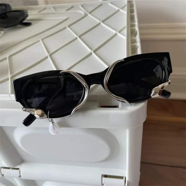 FLCLGS000009 Pearl Earrings Sunglasses High-End Trendy Unique Sun Glasses